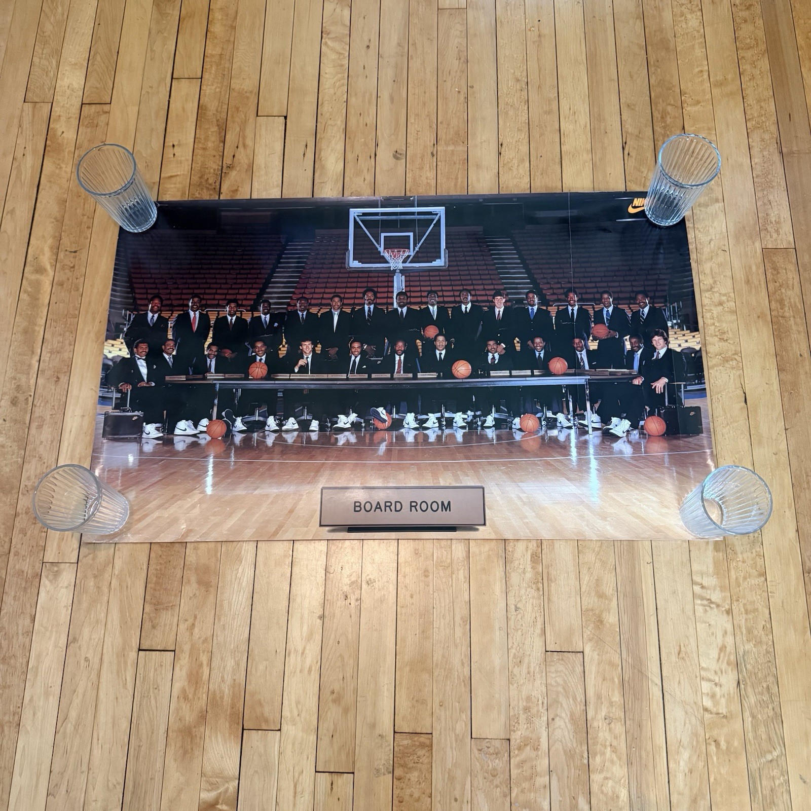 NIKE Vtg Boardroom Poster 1982 Basketball 36 X 22 80s Dunk Rare AF1 NBA Knicks