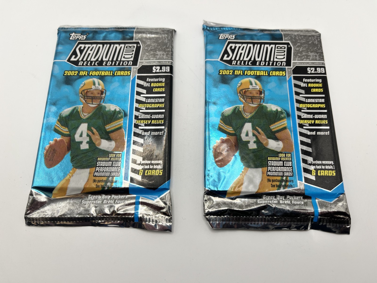 2002 Topps Stadium Club RELIC Ed Football packs 2X Brees Brady AUTO ? Rare 🔥🔥