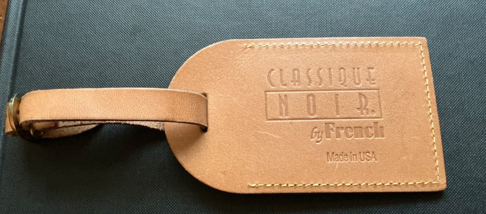 Vintage French Luggage Co. Tan Leather Tag