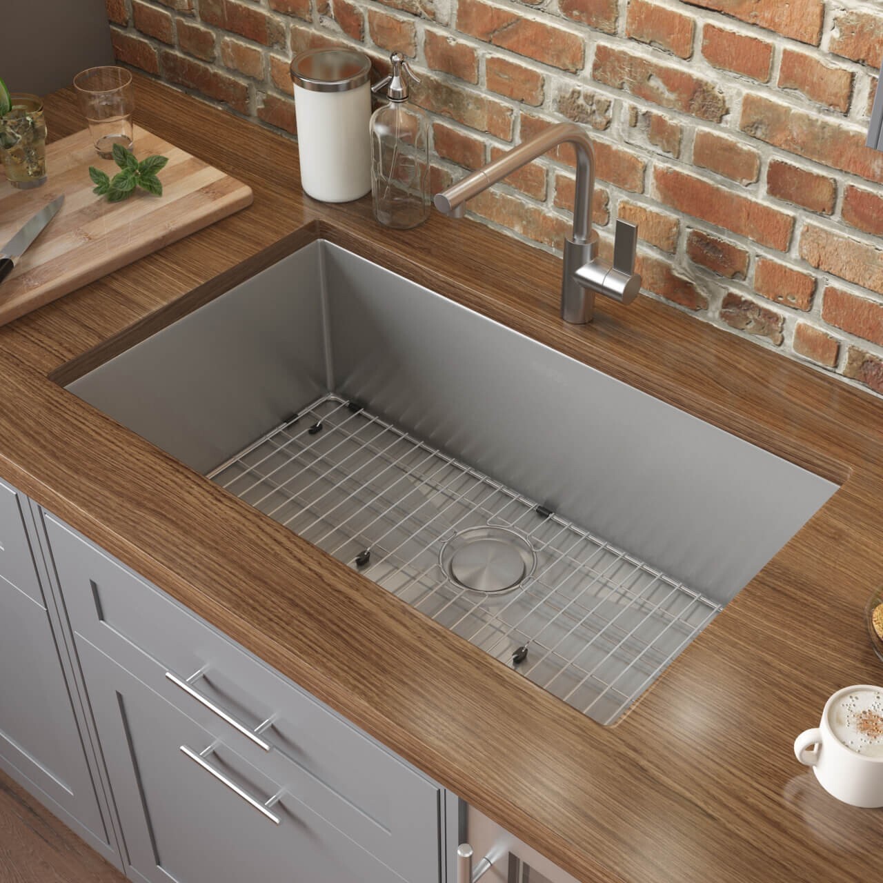 Ruvati 28-inch Undermount 16 Gauge Single Bowl Kitchen Sink- RVH7250 Ruvati 28-inch Undermount 16 Gauge Single Bowl Kitchen Sink- RVH7250