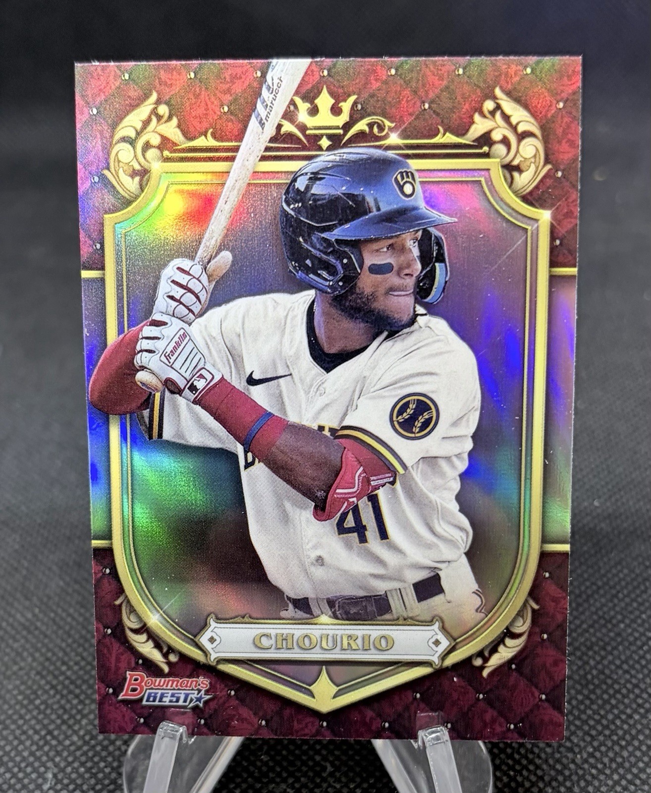 JACKSON CHOURIO ROOKIE  2022 BOWMAN\'s BEST 1st Year Refractor