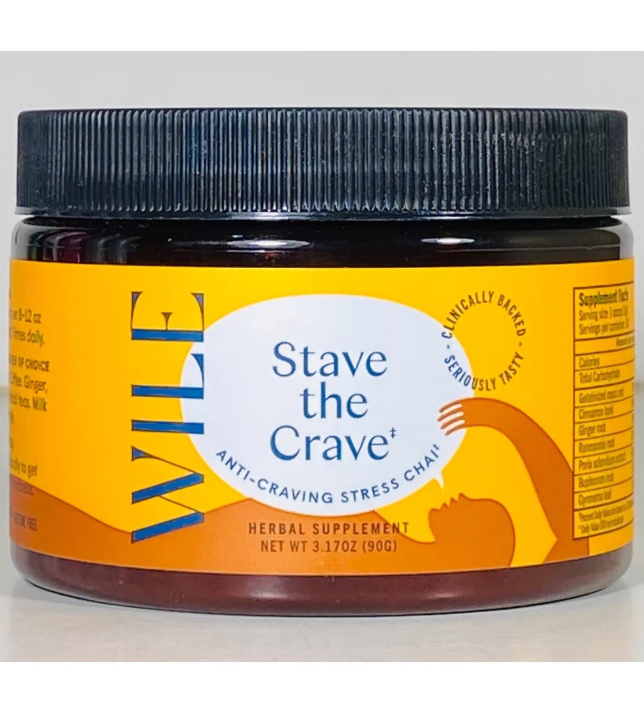 4 Jars 🧡 Wile Stave The Crave Chai Drink Mix-Reduces Sugar Cravings 90G Each