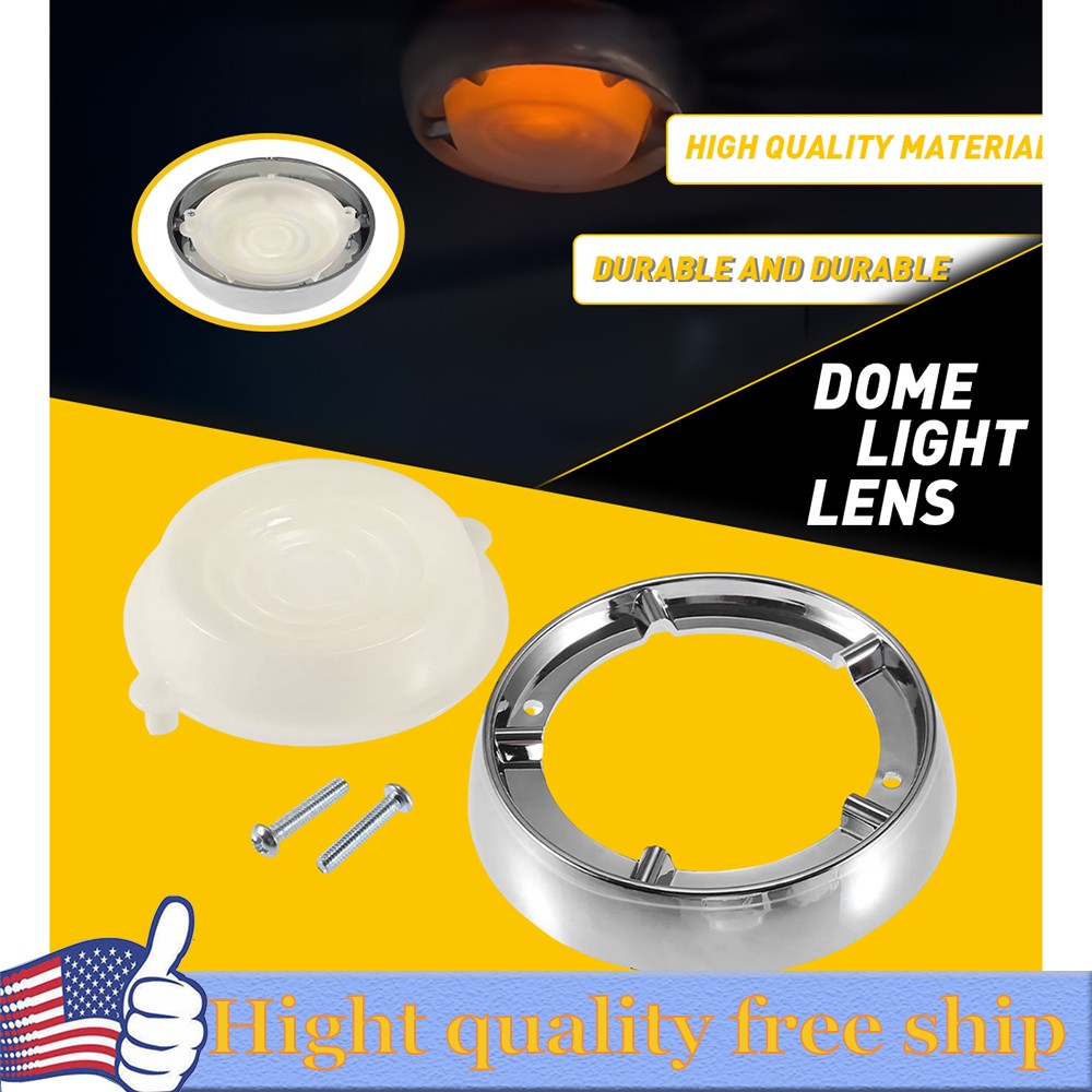 For 1961 thru 1965 Ford Falcon Mustang Comet Dome Light Lens and Bezel Sprint Y