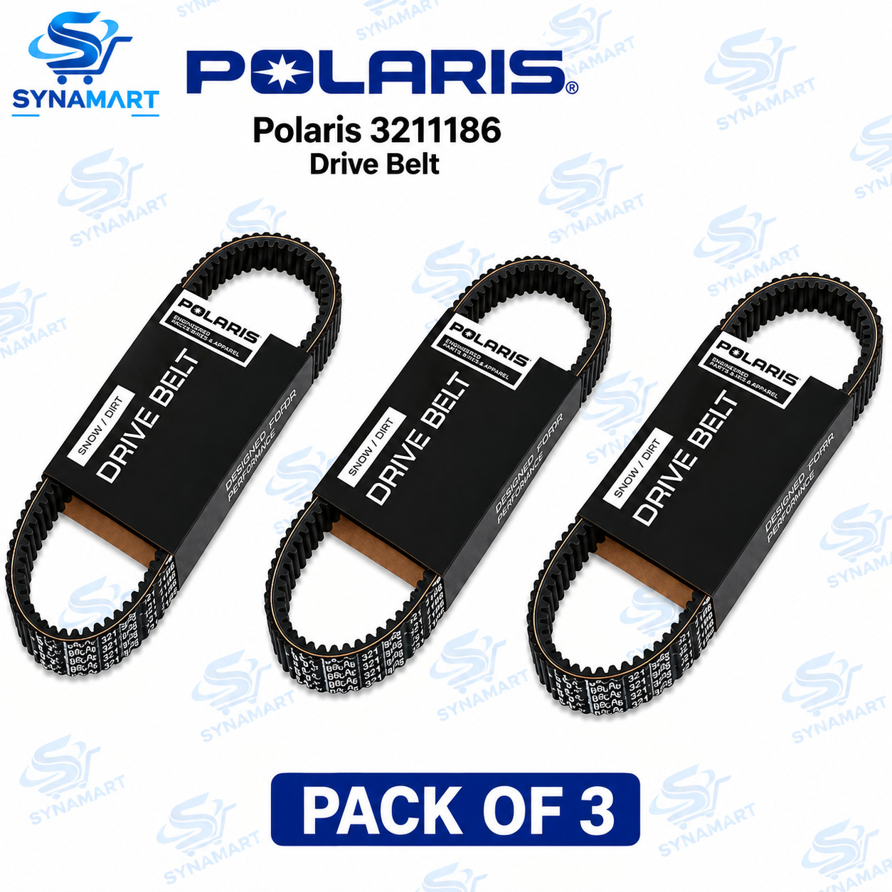 Polaris 3211186 pack  of 3  Belt RZR XP 1000 XP4 Turbo Ranger Xpedition CVT Belt