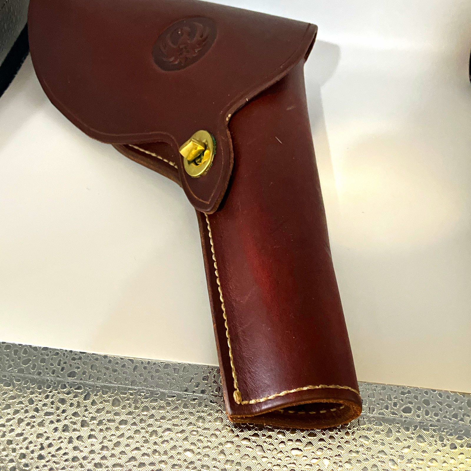 Vintage El Paso Saddlery Ruger SA 6-1/2” Leather Flap Holster Brown Eagle Logo Vintage El Paso Saddlery Ruger SA 6-1/2” Leather Flap Holster Brown Eagle Logo