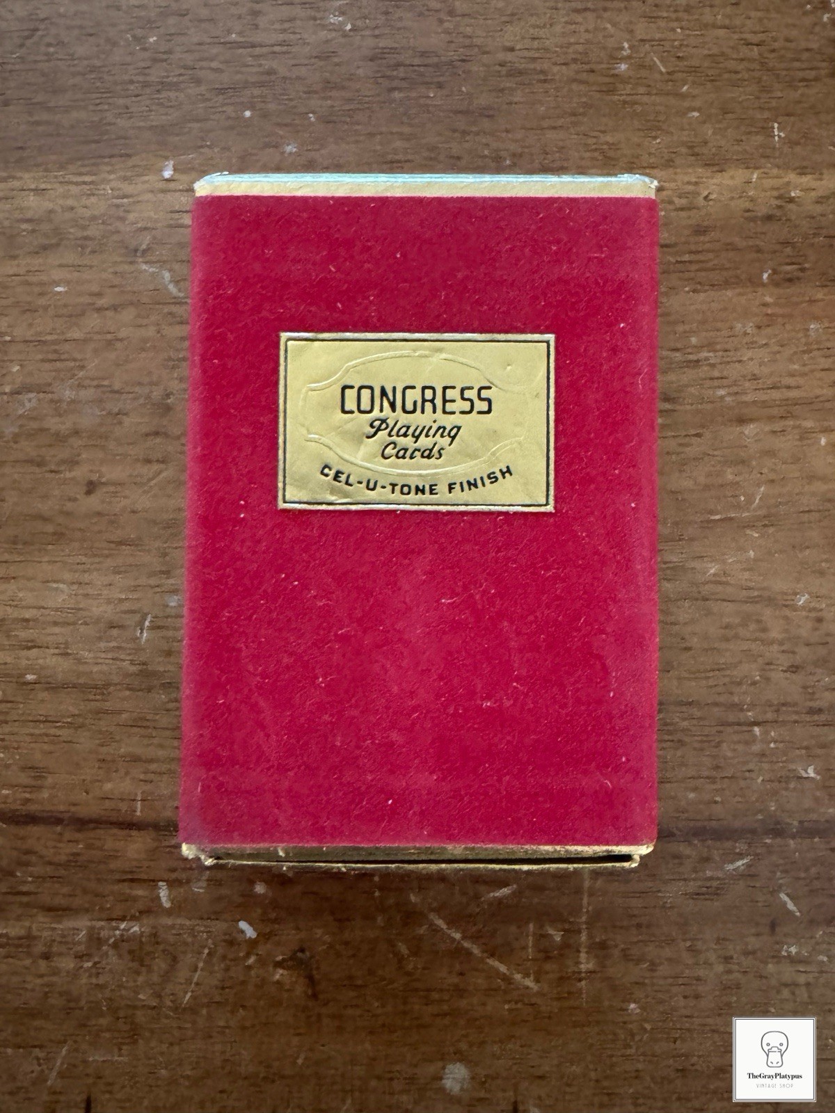 Complete Franz Van Congress Playing Cards with Felt Case / Yacht / Gold /Vintage