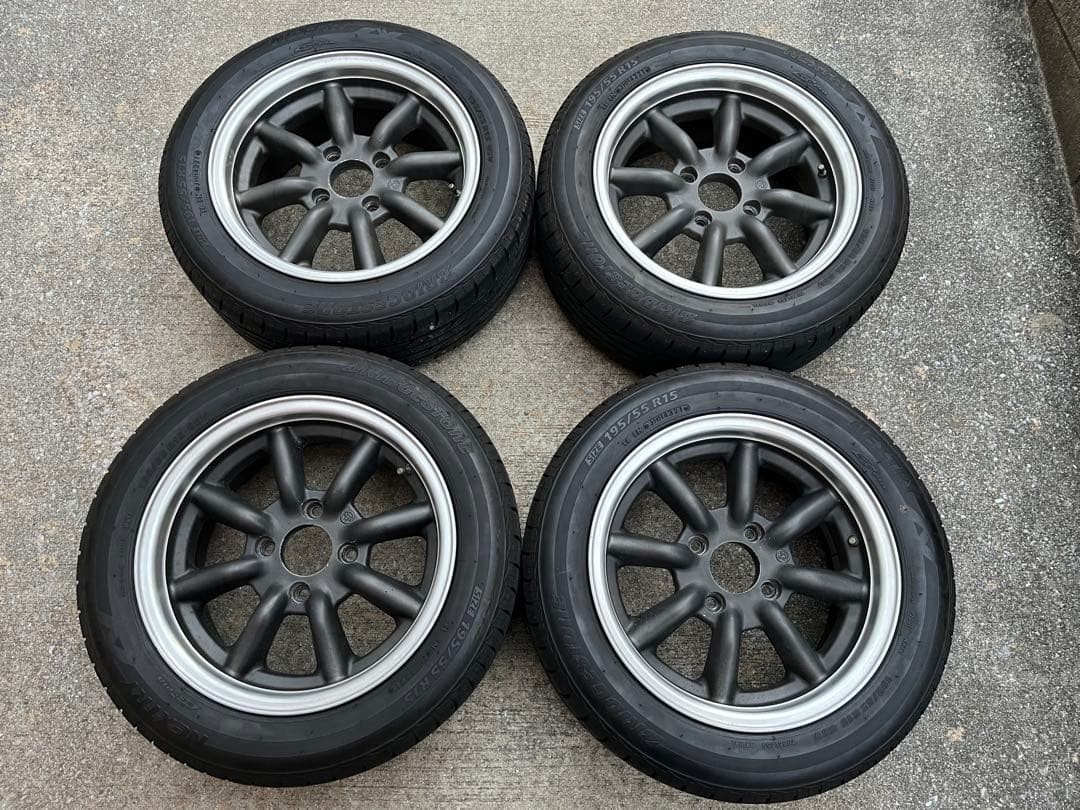 JDM Rare RS Watanabe 8-spoke 4wheels no tire 15x7+26 4x114.3