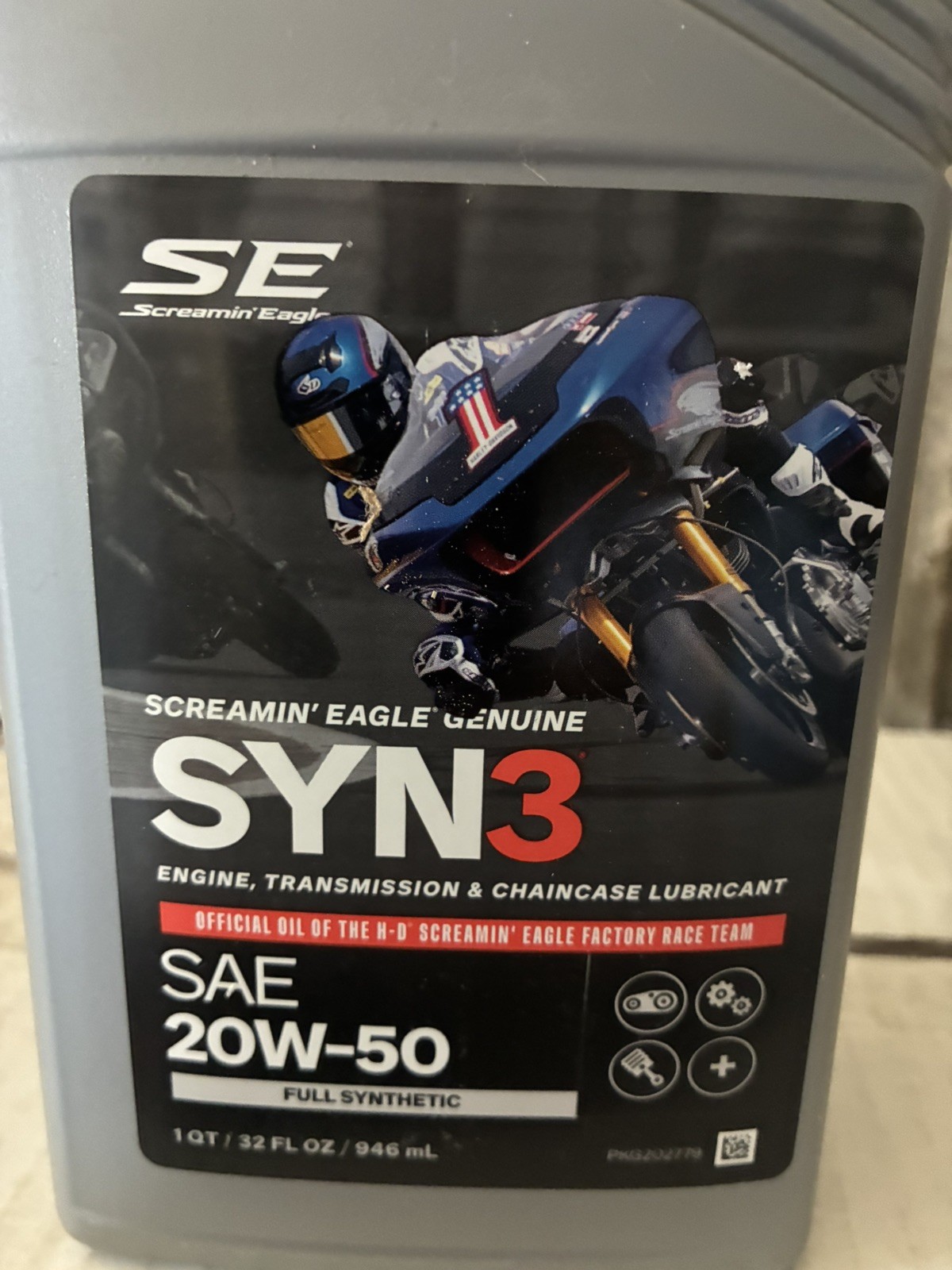 3 PK Harley Davidson SYN3 20W-50 Screamin Eagle Full Synthetic Oil P/N 62600005 3 PK Harley Davidson SYN3 20W-50 Screamin Eagle Full Synthetic Oil P/N 62600005