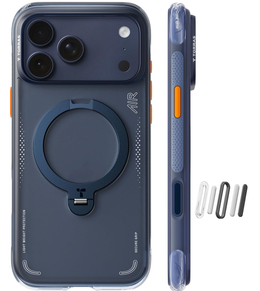 TORRAS Ostand Q3 Air iPhone 17 Pro Case Midnight Blue