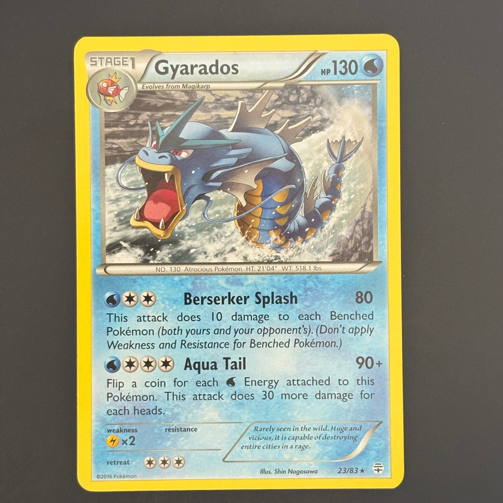 Gyarados 23/83 Rare Generations Pokemon Lightly Played