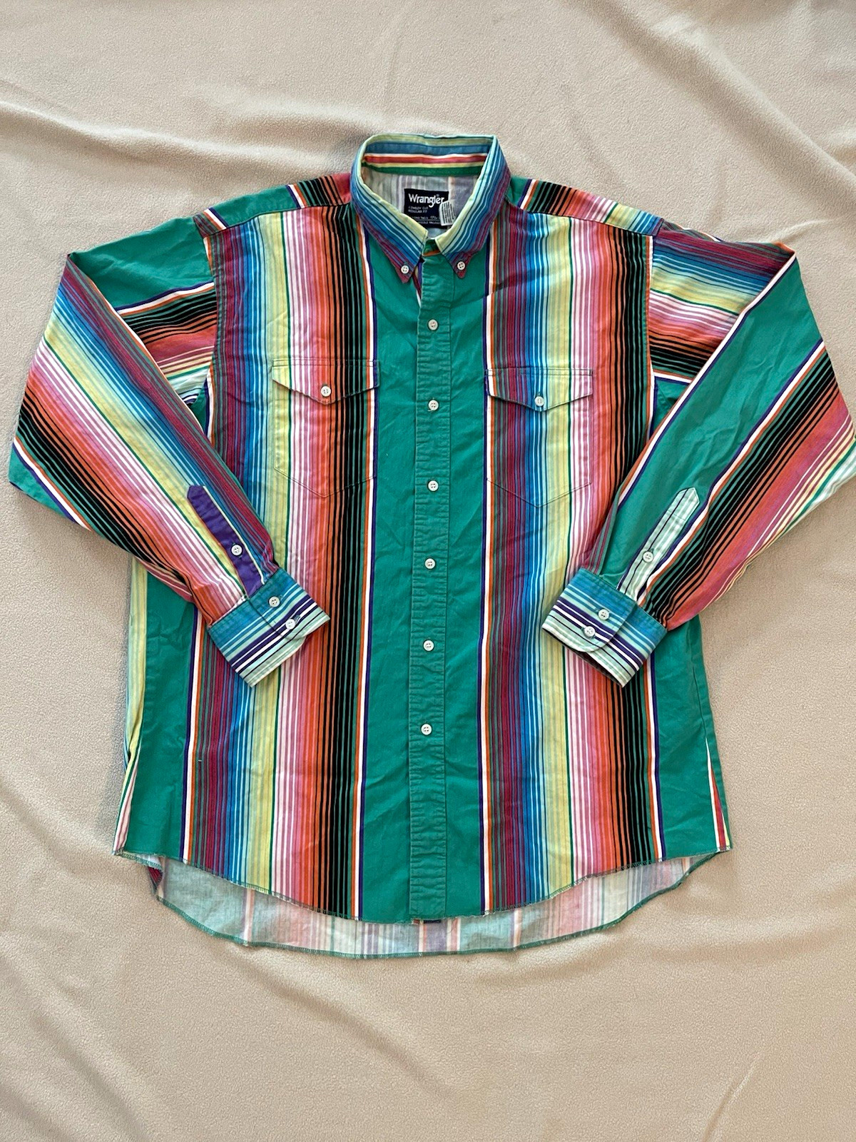 Vintage Wrangler Cowboy Cut Serape / Blanket Stripe Western Shirt Vintage Wrangler Cowboy Cut Serape / Blanket Stripe Western Shirt