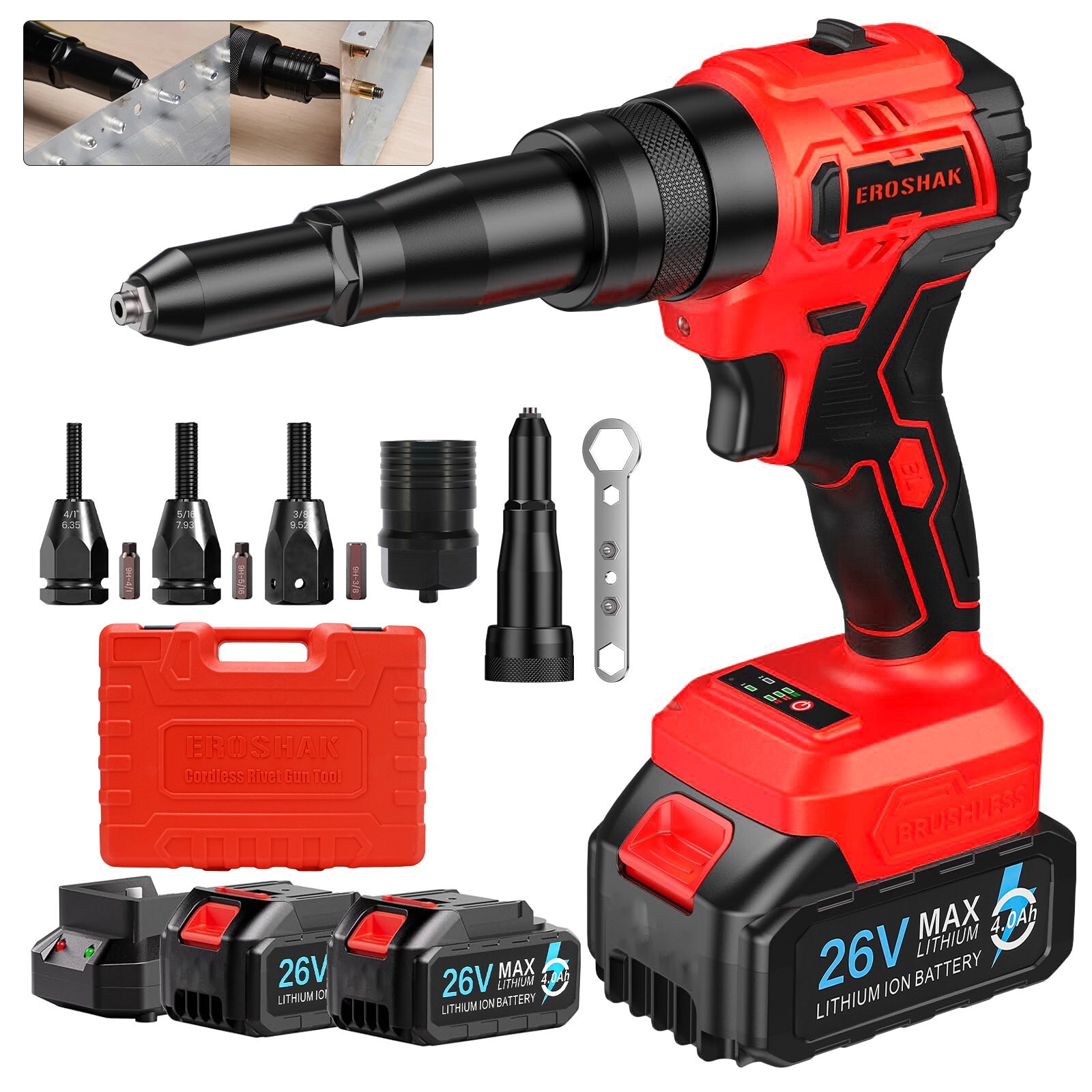 2-in 1 Electric Rivet Nut Gun Portable Pop Blind Rivets Handheld Riveting Tool 2-in 1 Electric Rivet Nut Gun Portable Pop Blind Rivets Handheld Riveting Tool