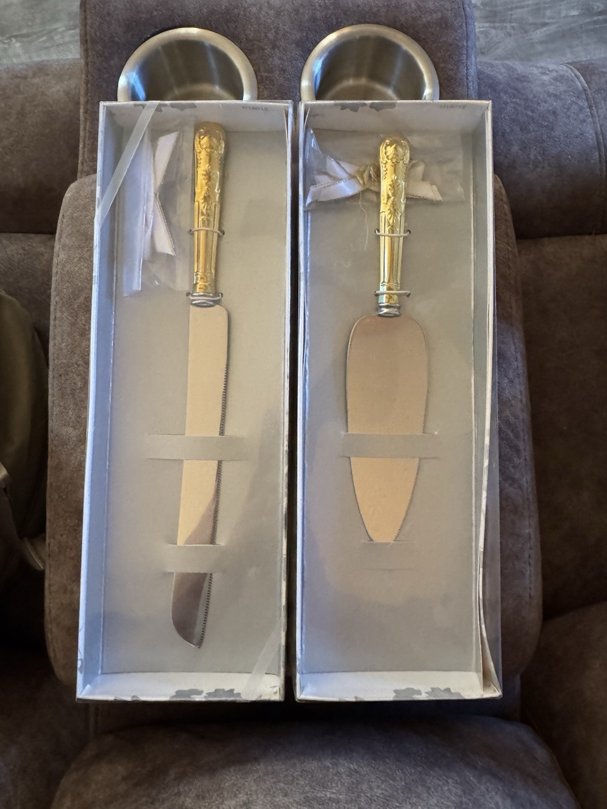 Hortense B. Hewitt Co. Elegant Wedding Cake Knife Serving Set Vintage Hortense B. Hewitt Co. Elegant Wedding Cake Knife Serving Set Vintage