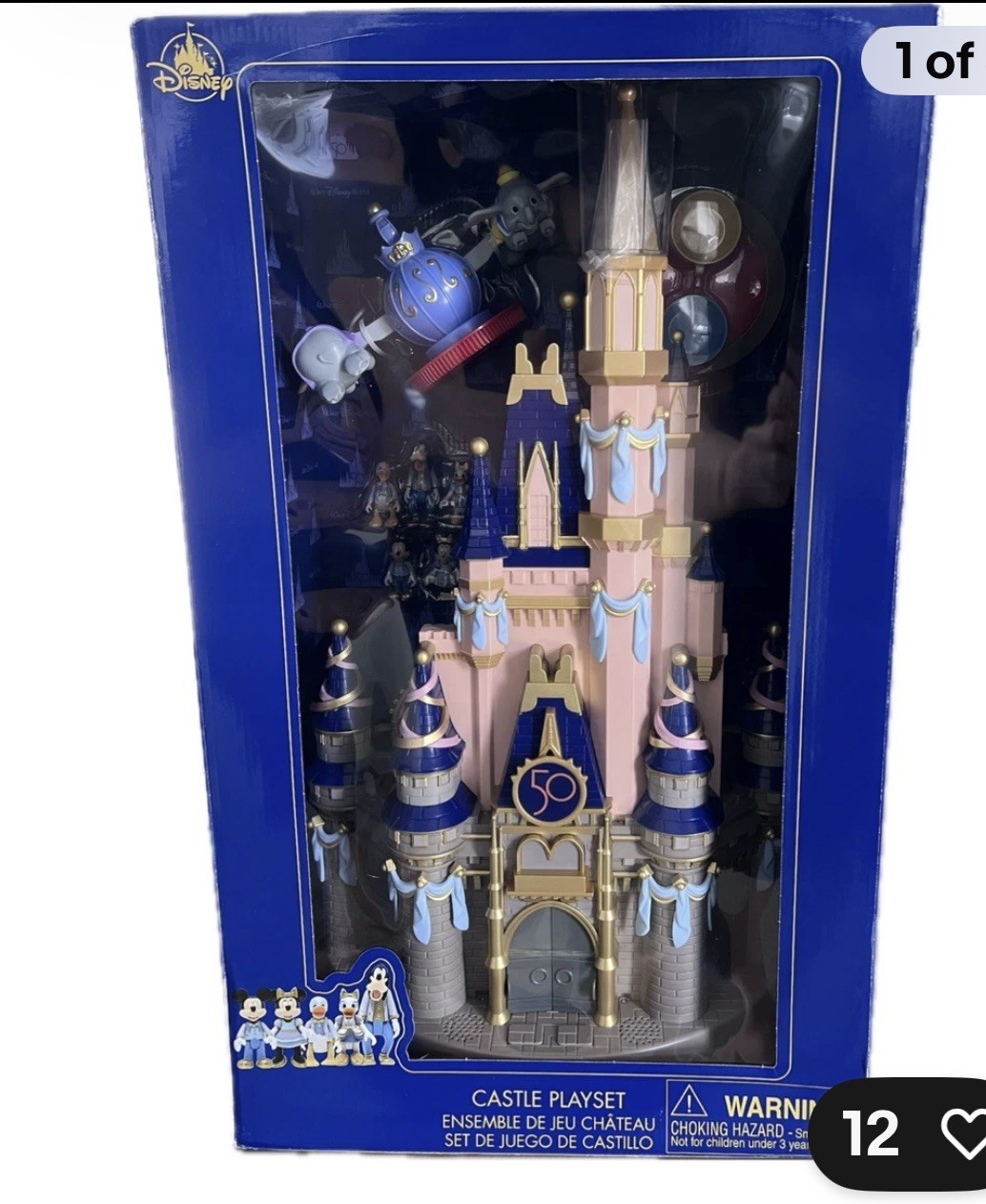 Disney 50th Anniversary Castle Playset lighted with Mickey Disney 50th Anniversary Castle Playset lighted with Mickey