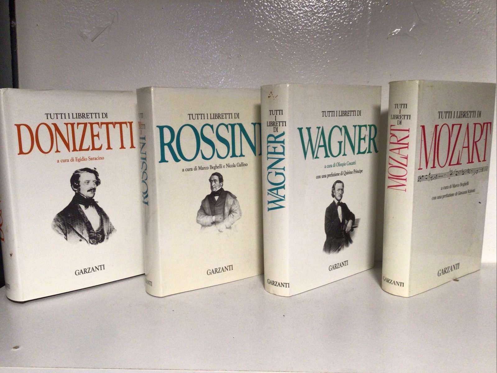 Lot Of 4 Tutti I Libretti Di Mozart, Wagner, Rossini, Donizetti HC Garzanti 