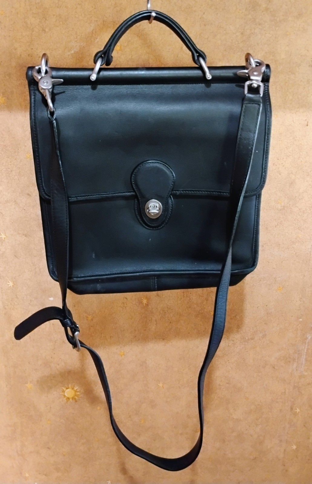VINTAGE Coach Willis Legacy Bag 9927 Black Leather Nickel Hardware VINTAGE Coach Willis Legacy Bag 9927 Black Leather Nickel Hardware