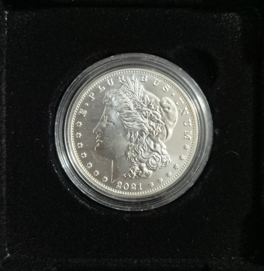 2021-D Uncirculated Morgan Silver Dollar w US Mint OGP Box & COA - Denver