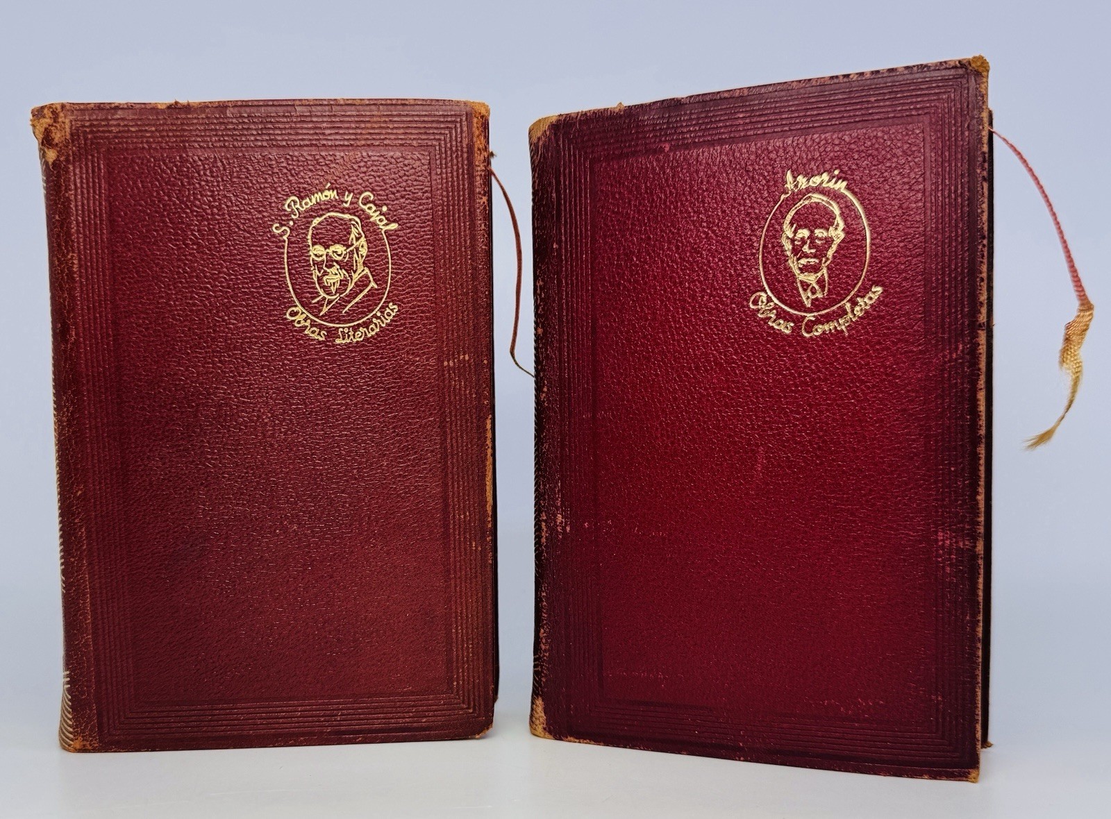 Azorín & Ramón y Cajal Obras Completas 2 Aguilar Leather Vintage Spanish Books