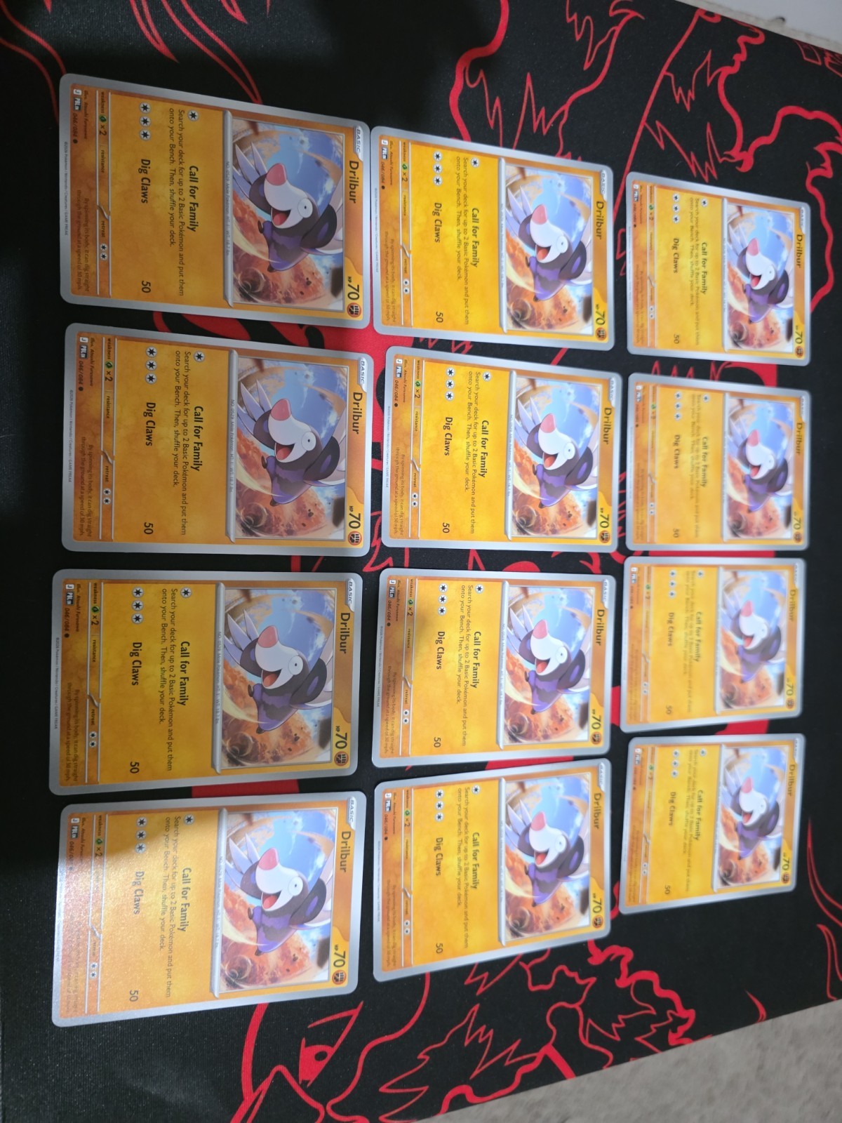 Pokemon Drilbur 046/084 Me05: Pitch Black Regular Lot X 12 Pokemon Drilbur 046/084 Me05: Pitch Black Regular Lot X 12