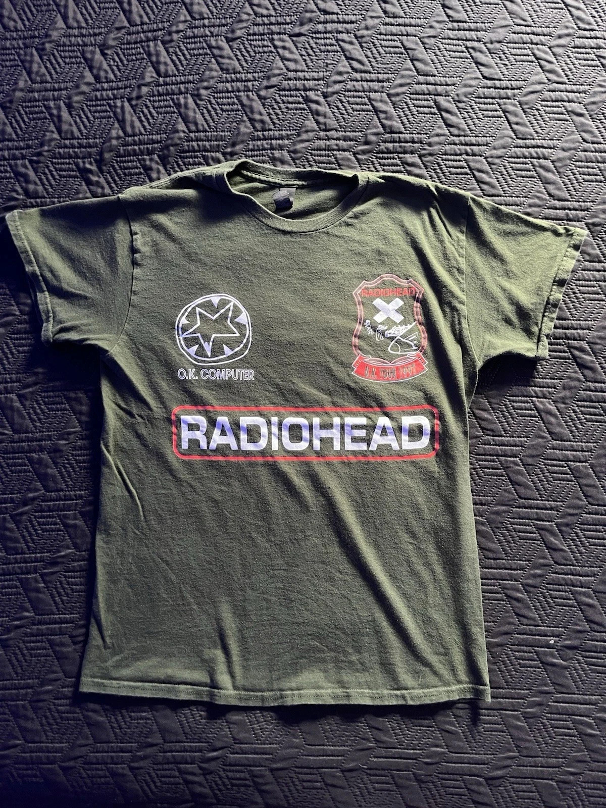 Radiohead, ‘OK Computer’, 1997 2 side Forest Green Unisex T shirt AN52336