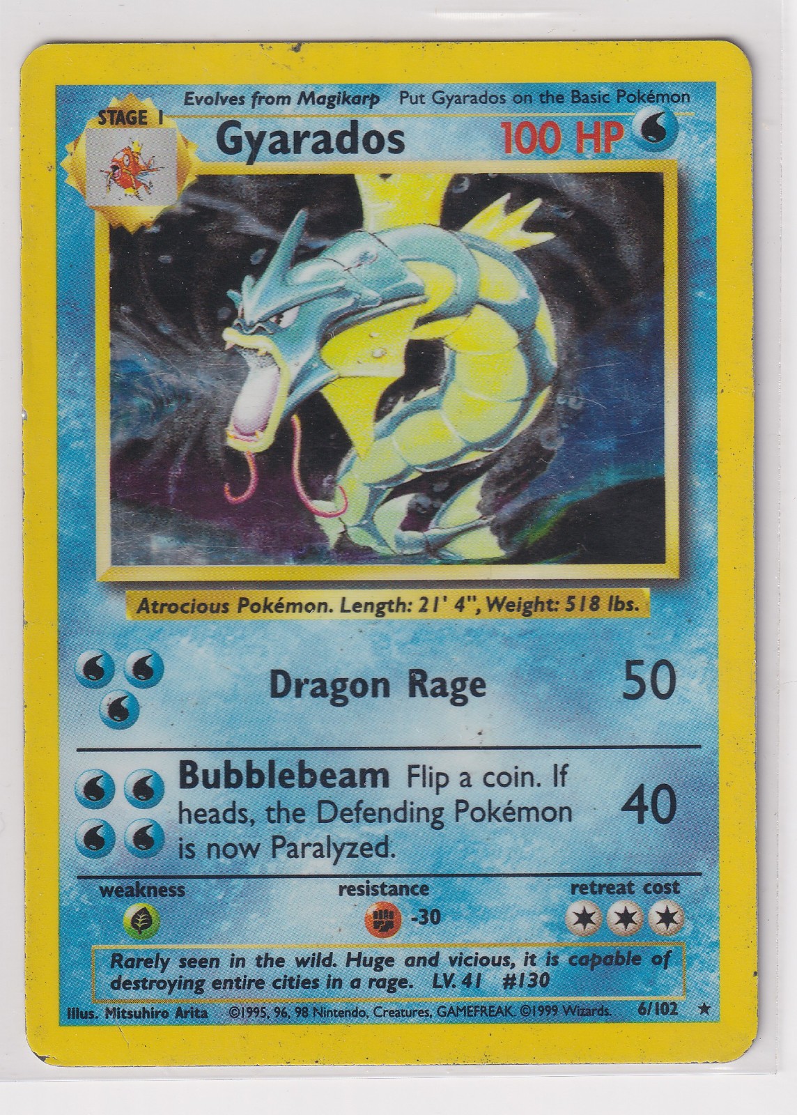 Gyarados 006/102 Base Set Holo Gyarados 006/102 Base Set Holo