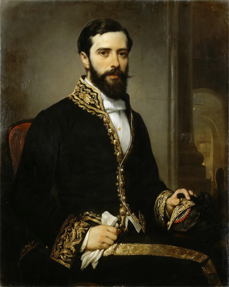HandPainted Oil painting on Canvas Wall Art Portrait of Charles Théodore Devéria