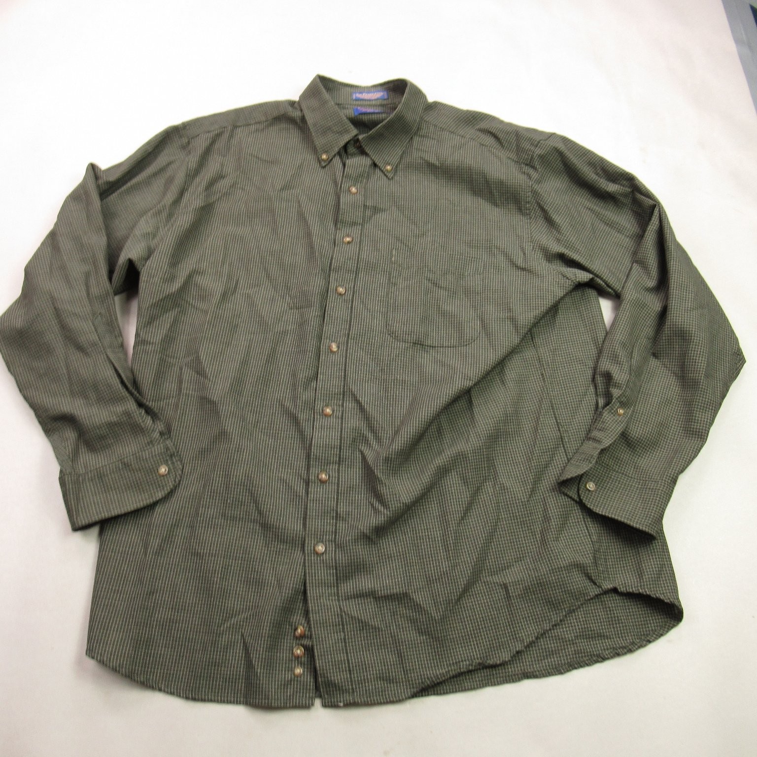 Pendleton Sir Pendleton Men\'s XL Long 100% Virgin Wool Button Down Shirt Green Pendleton Sir Pendleton Men\'s XL Long 100% Virgin Wool Button Down Shirt Green