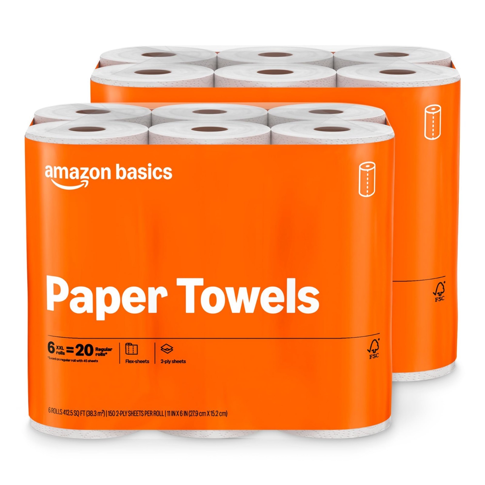 2-Ply Flex-Sheets Paper Towels, 12 Rolls = 40 Regular Rolls, 150 Sheets/Roll, Ev 2-Ply Flex-Sheets Paper Towels, 12 Rolls = 40 Regular Rolls, 150 Sheets/Roll, Ev