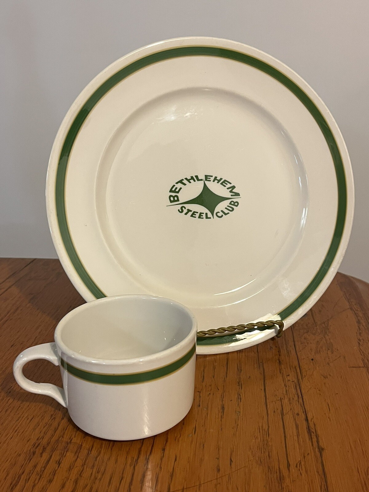 RARE Vtg Restaurant Ware Bethlehem Steel Country Club Dinner Plate & Cup