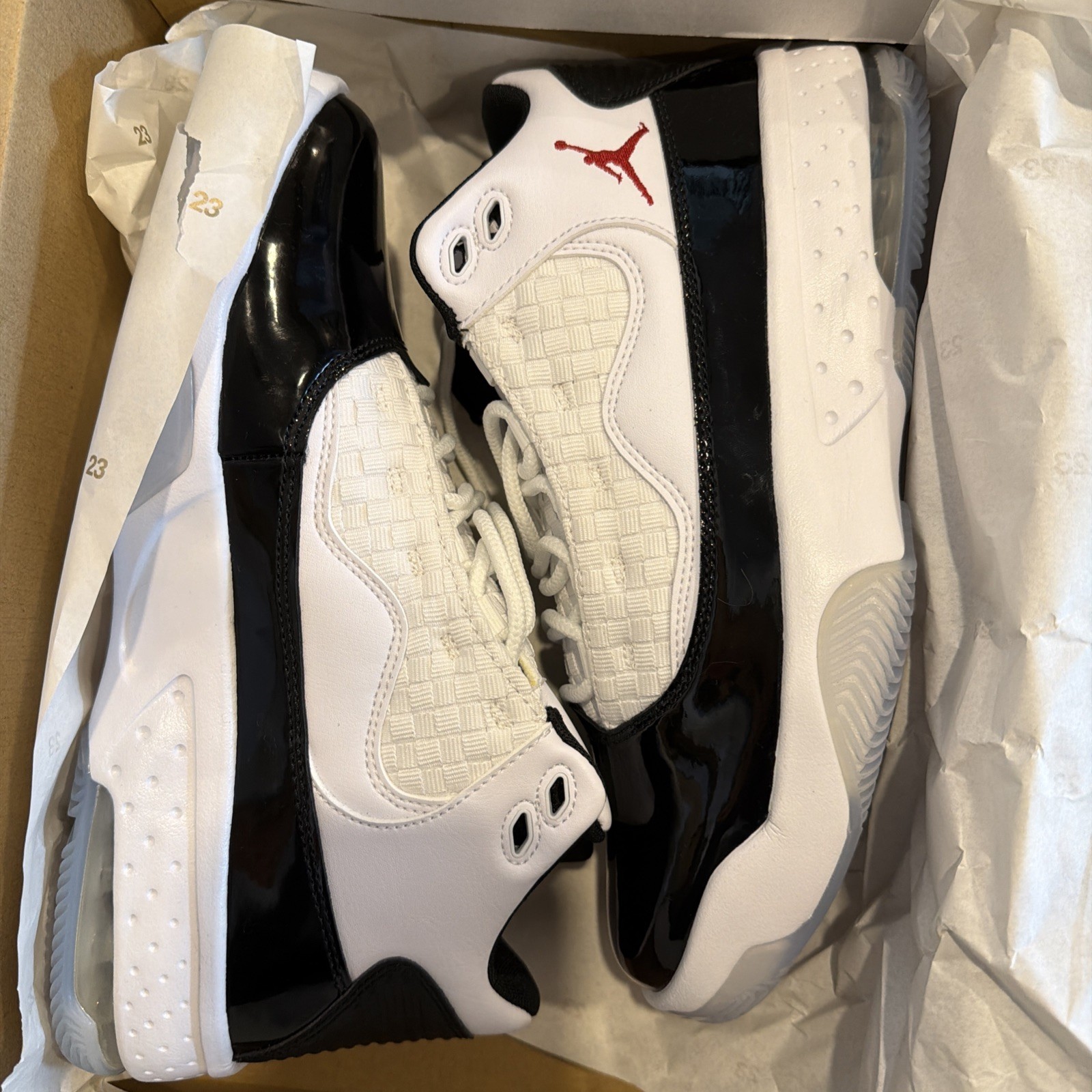 Size 7 - Air Jordan Max Aura 2 White Gym Red