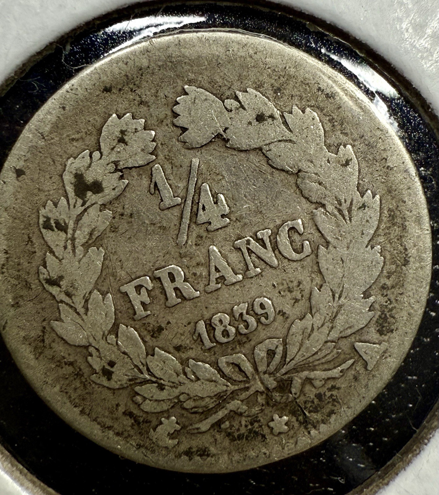 1839-A France 1/4 Franc – Early French Silver 1839-A France 1/4 Franc – Early French Silver