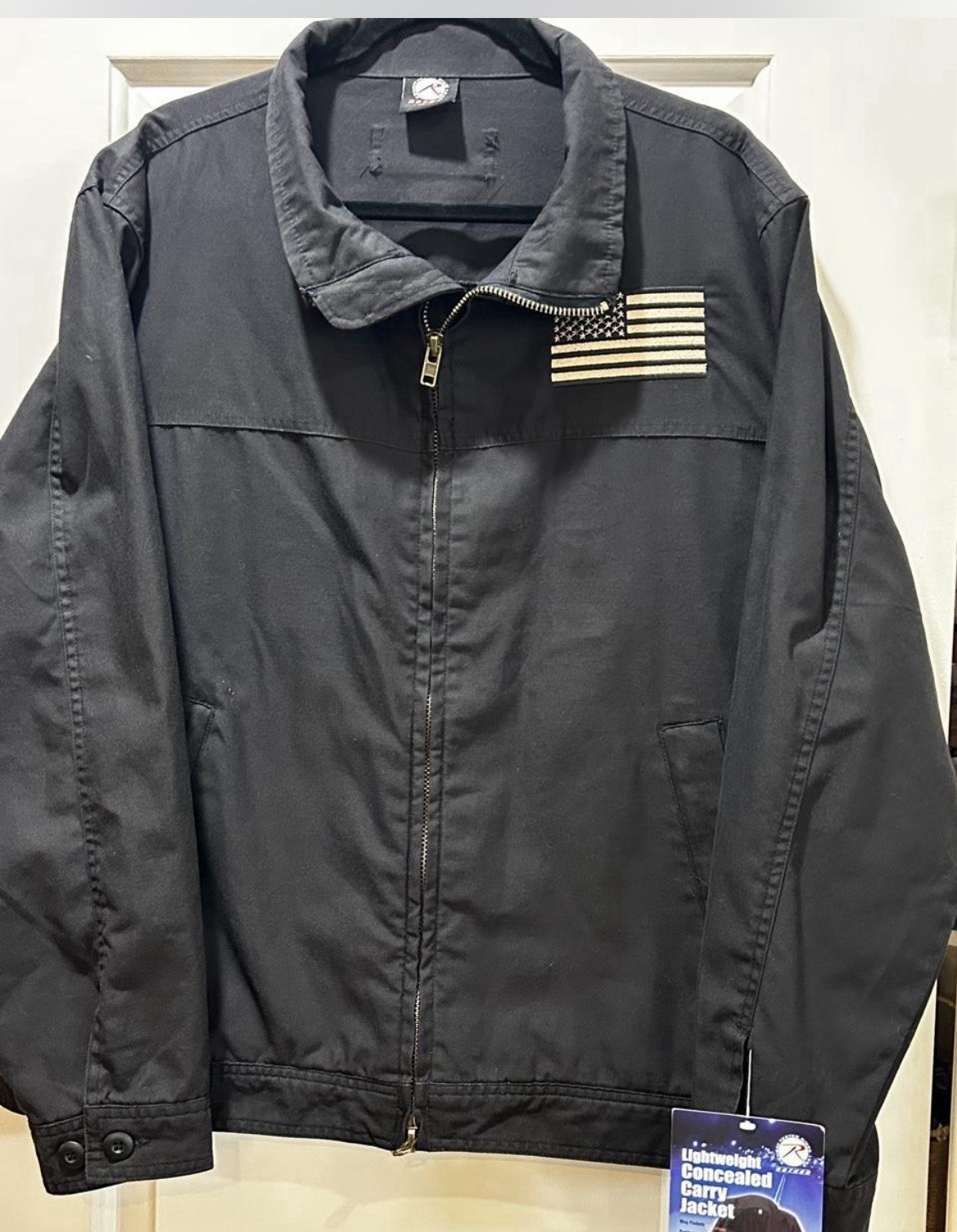 Rothco Men\'s Large Lightweight Black Concealed Carry Jacket NWT Rothco Men\'s Large Lightweight Black Concealed Carry Jacket NWT