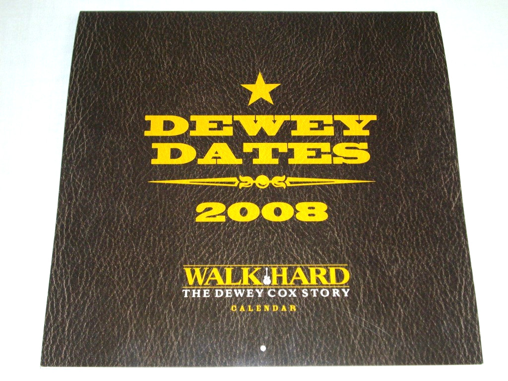 SUPER RARE Columbia Pictures PROMOTIONAL Dewey Cox Walk Hard 2008 Wall Calendar