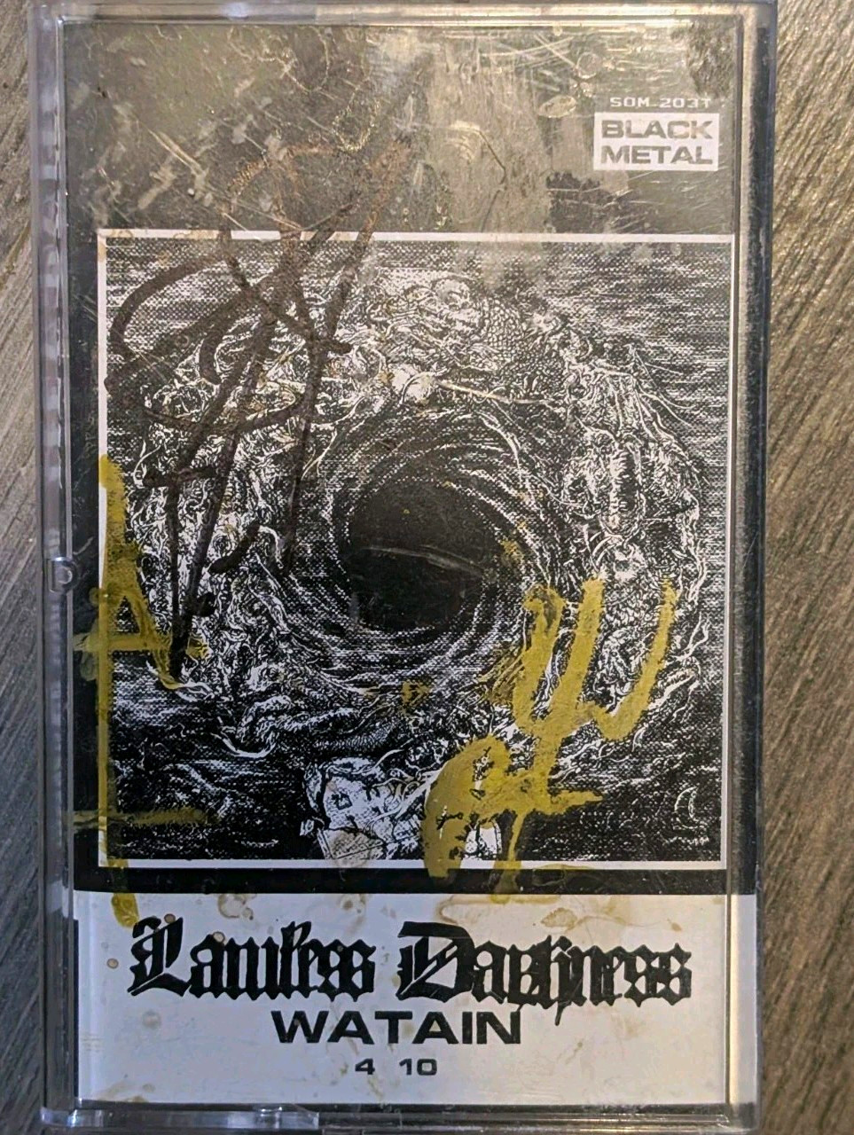 Watain Lawless Darkness SIGNED Cassette Tape Autographed By Full Band Watain Lawless Darkness SIGNED Cassette Tape Autographed By Full Band