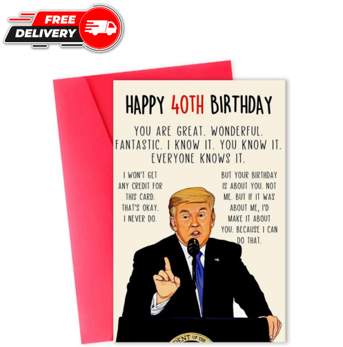 Funny 40th Birthday Card Happy 40th Birthday Gifts for Him Her Bday Decorations