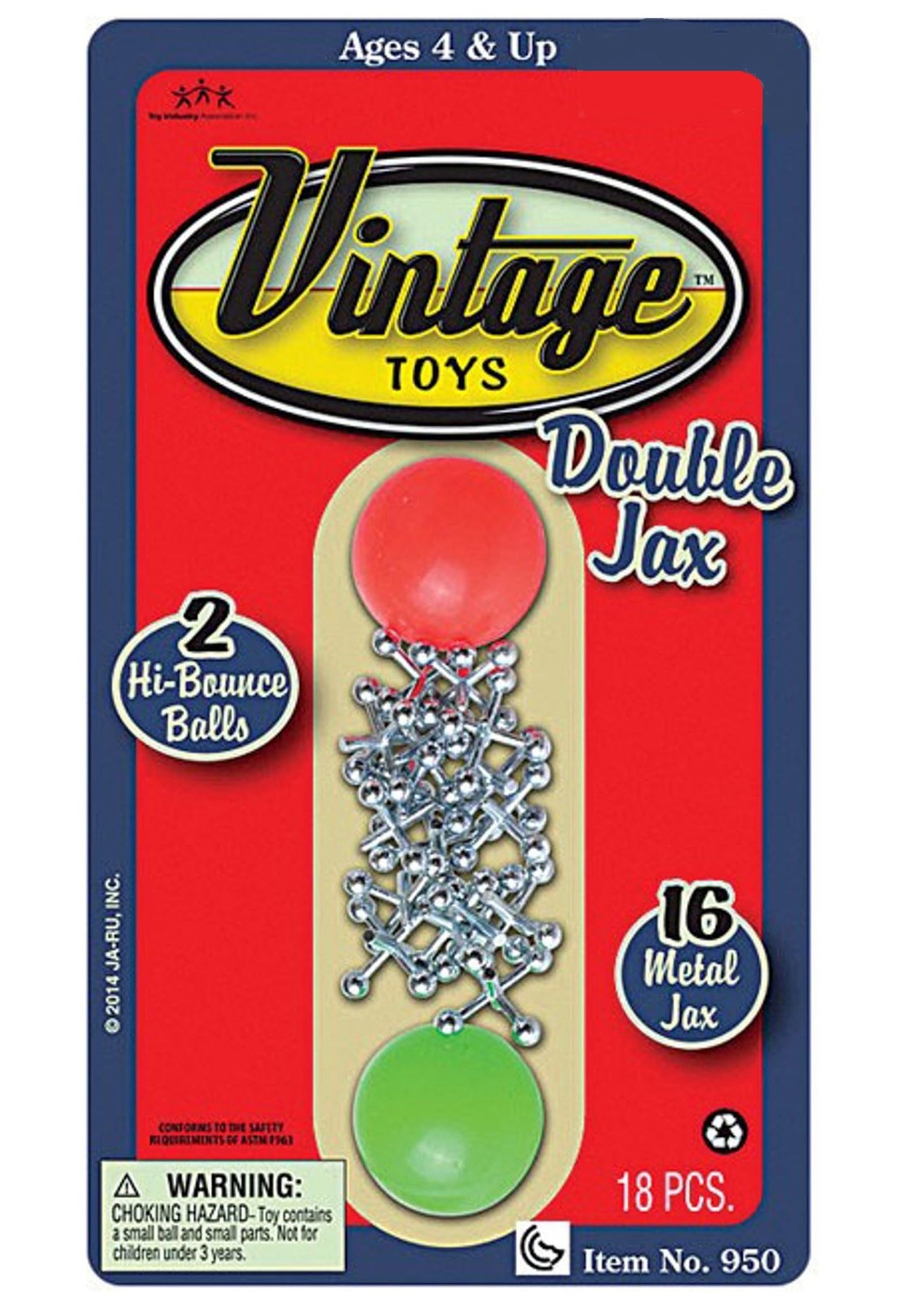 JA-RU Vintage Metal Jacks Game Set (1 Pk) 950-1B 1 Set, Jax