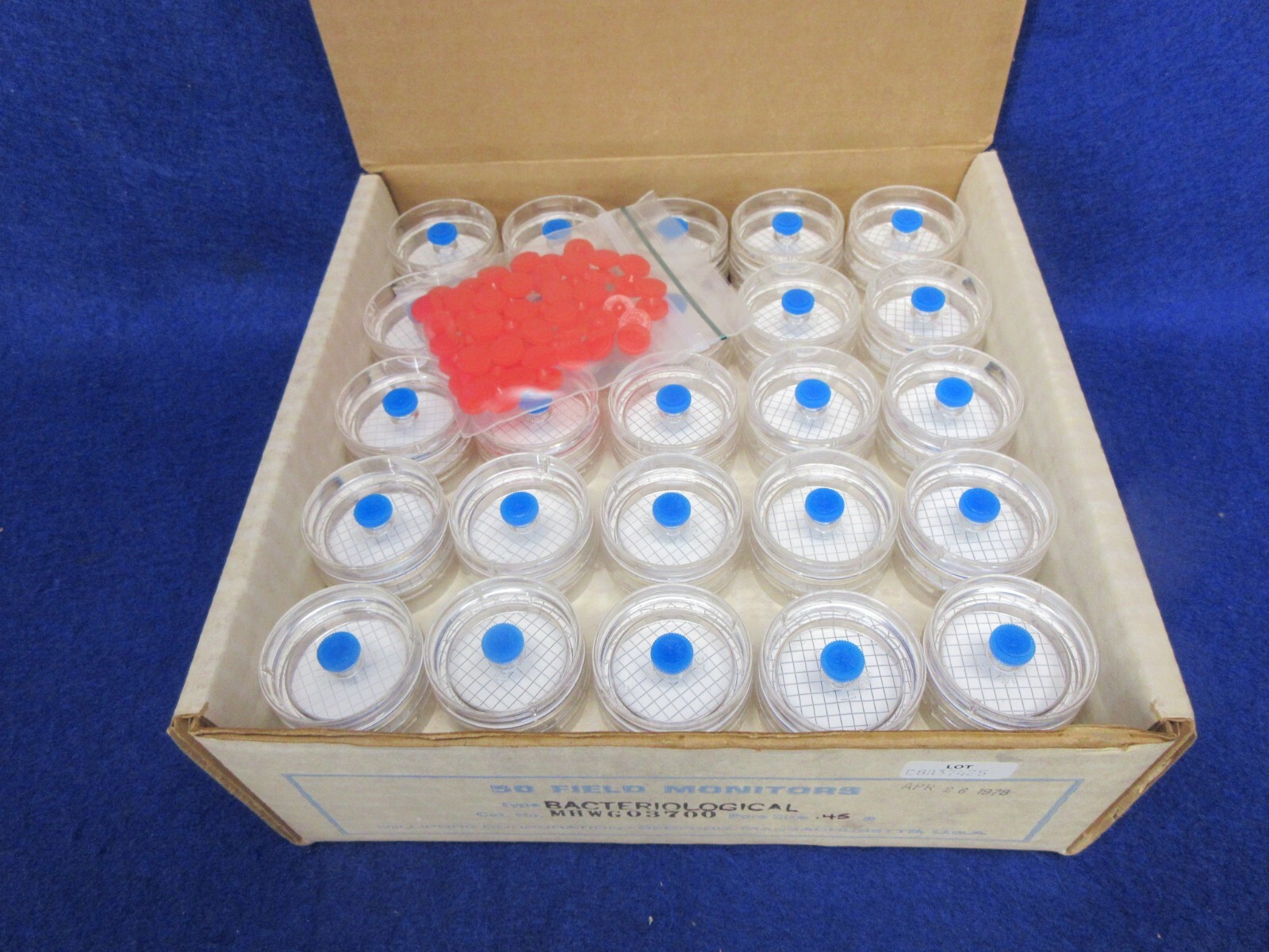 Millipore 50 Field Monitors Bacteriological 0.45 pore size MHWG03700 NOS