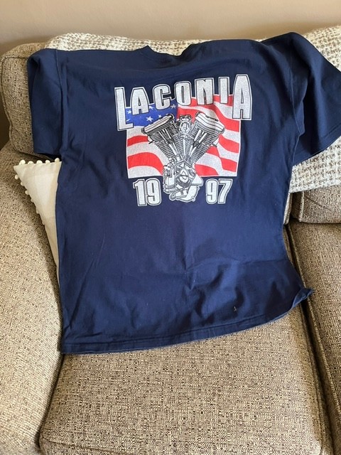 This is a vintage Motorcycle T Shirt from Laconia 1997.