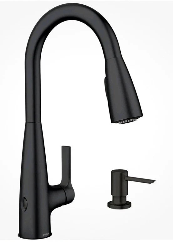 Moen Haelyn Matte Black Motionsense Pulldown Kitchen Faucet 87627EWBL