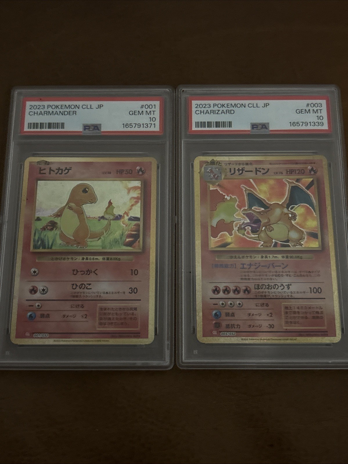 PSA 10 Charmander and Charazard 2023 Japanese Pokemon Set