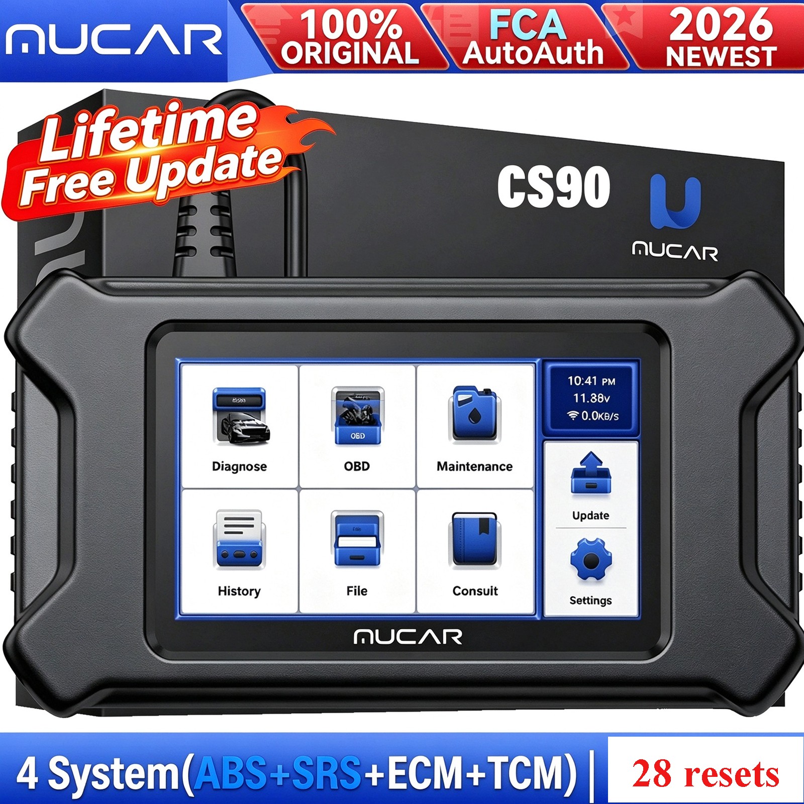 MUCAR CS90 OBD2 Scanner Profession Engine Scan Diagnostic Tools Automotive Code