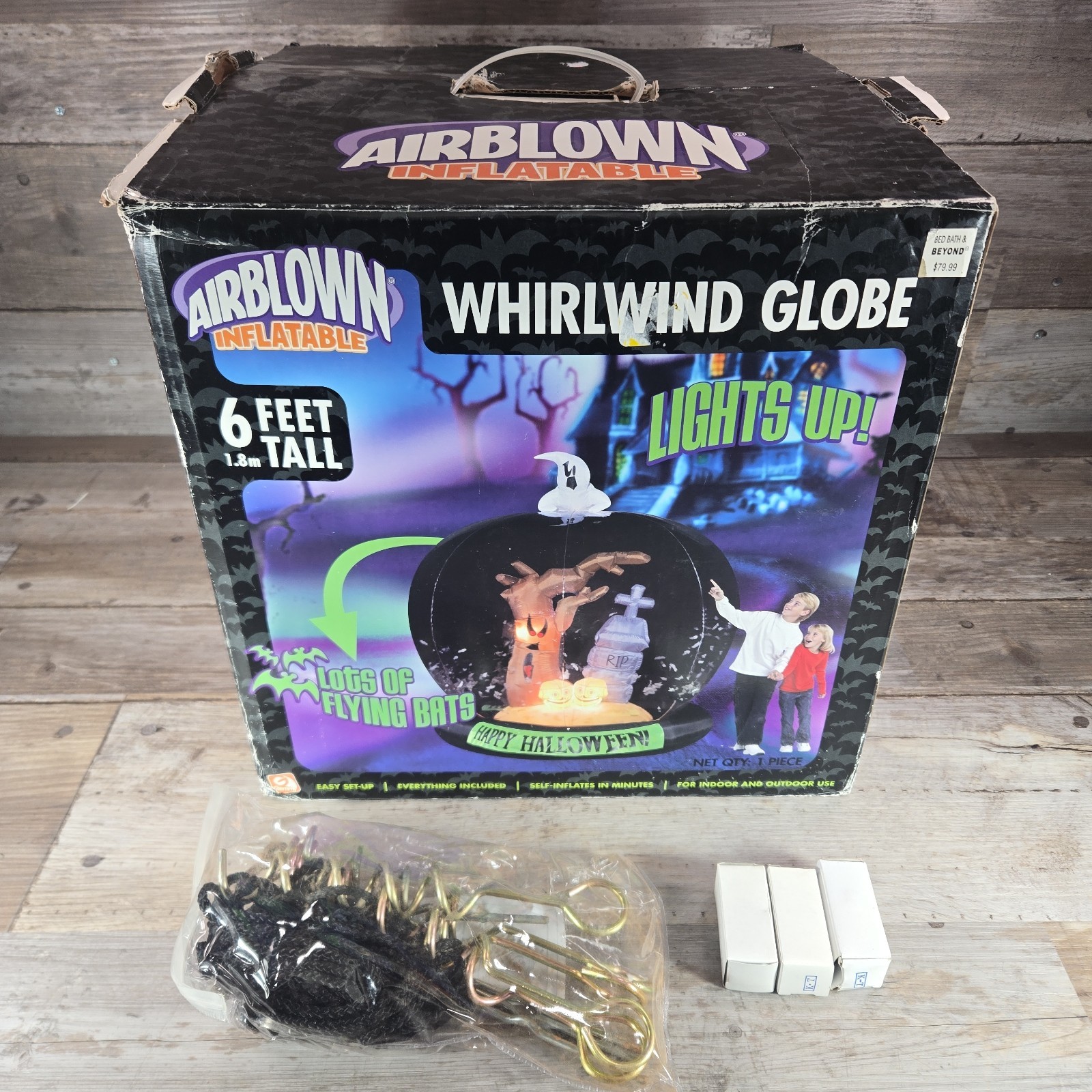 Vintage Gemmy Whirlwind Airblown Inflatable Graveyard Ghost Halloween Bat Globe Vintage Gemmy Whirlwind Airblown Inflatable Graveyard Ghost Halloween Bat Globe