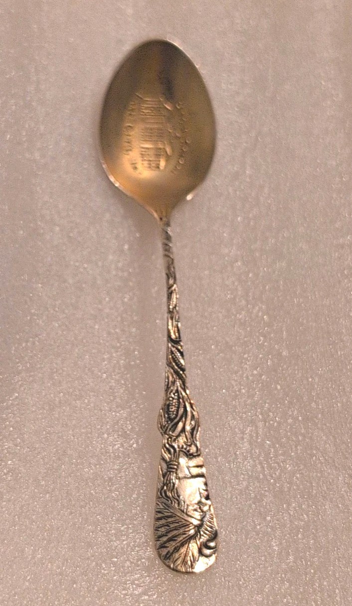 Antique Paye & Baker Sterling Silver Spoon Native American Corn Lake City IA