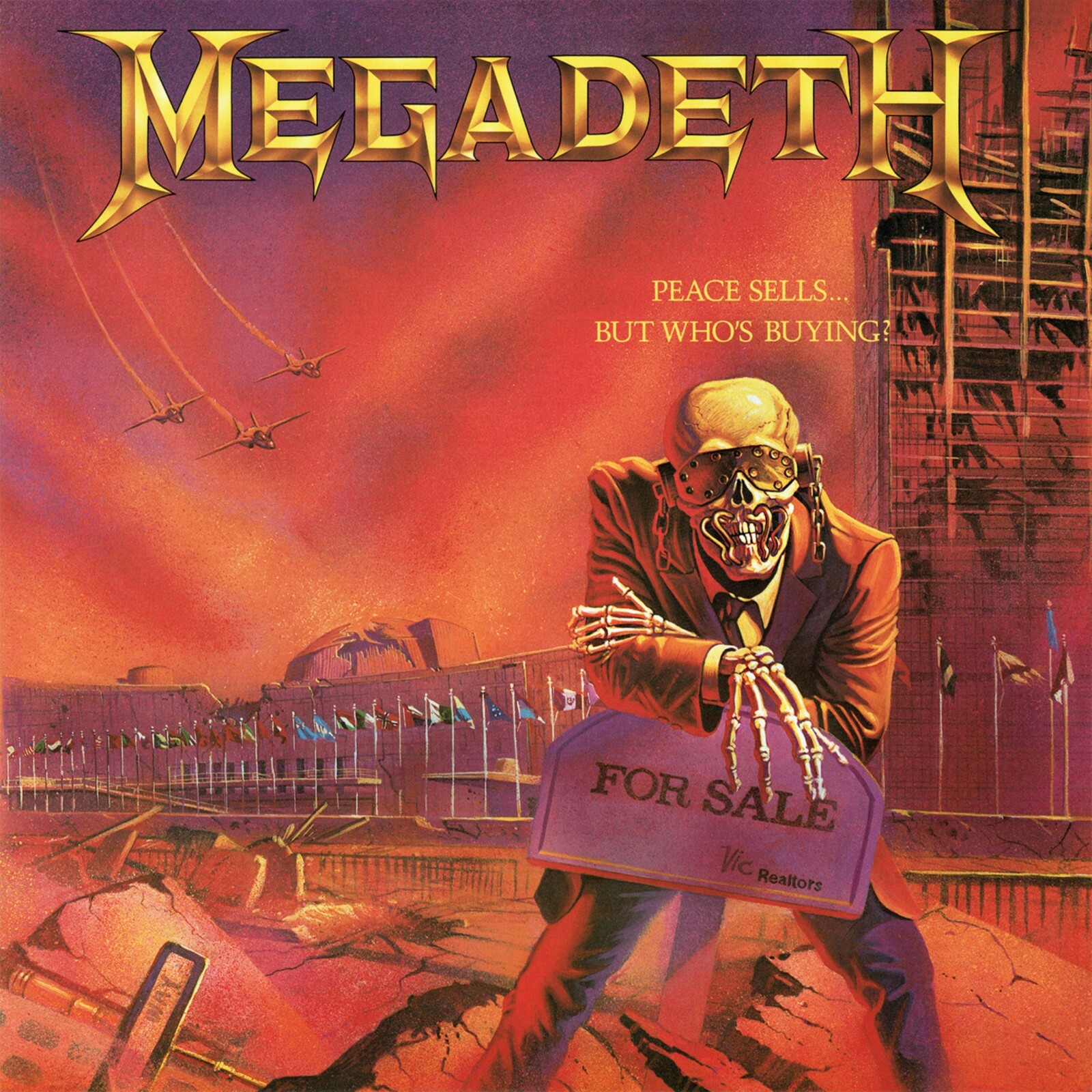 MEGADETH Peace Sells But Who\'s Buying BANNER HUGE 4X4 Ft Fabric Poster Flag art
