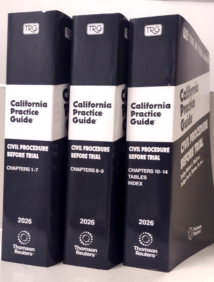 2026 California Practice Guide Rutter Civil Procedure Before Trial NEW