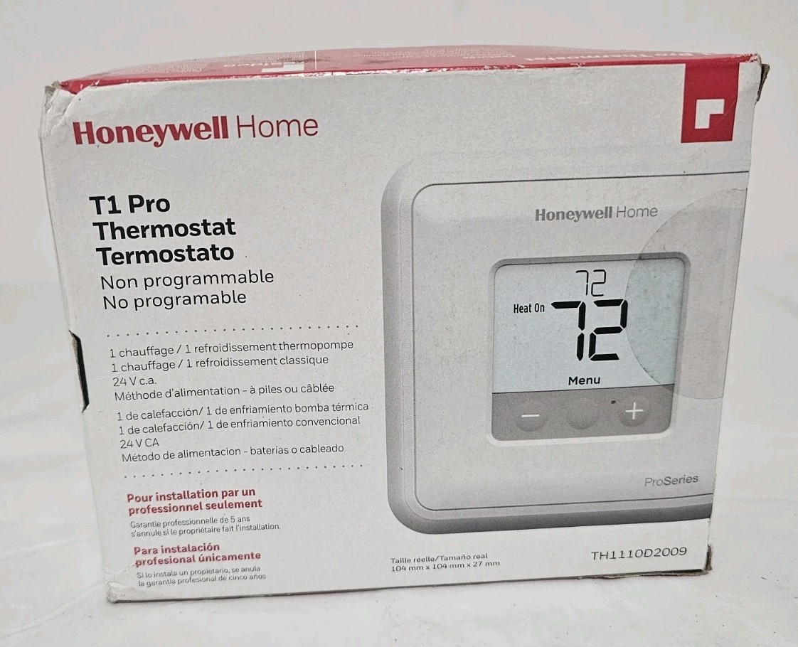 Honeywell Home T1 Pro TH1110D2009 Non-Programmable Thermostat New & Sealed Honeywell Home T1 Pro TH1110D2009 Non-Programmable Thermostat New & Sealed