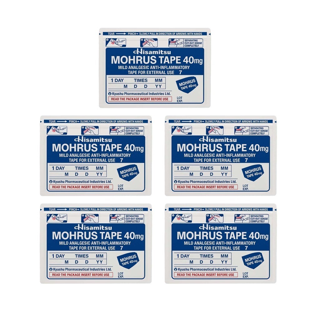 5 Packs x 7s Patches Hisamitsu Mohrus Tape L 40mg Muscle Pain Relief 