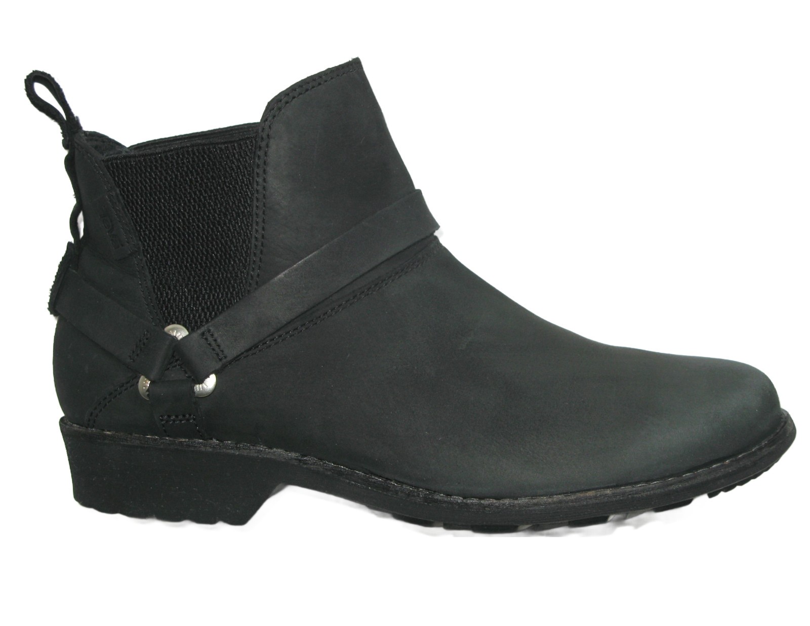 Teva De La Vina Dos Chelsea Boots Women USA Sz 8.5 EU 39.5 Black Nubuck Leather