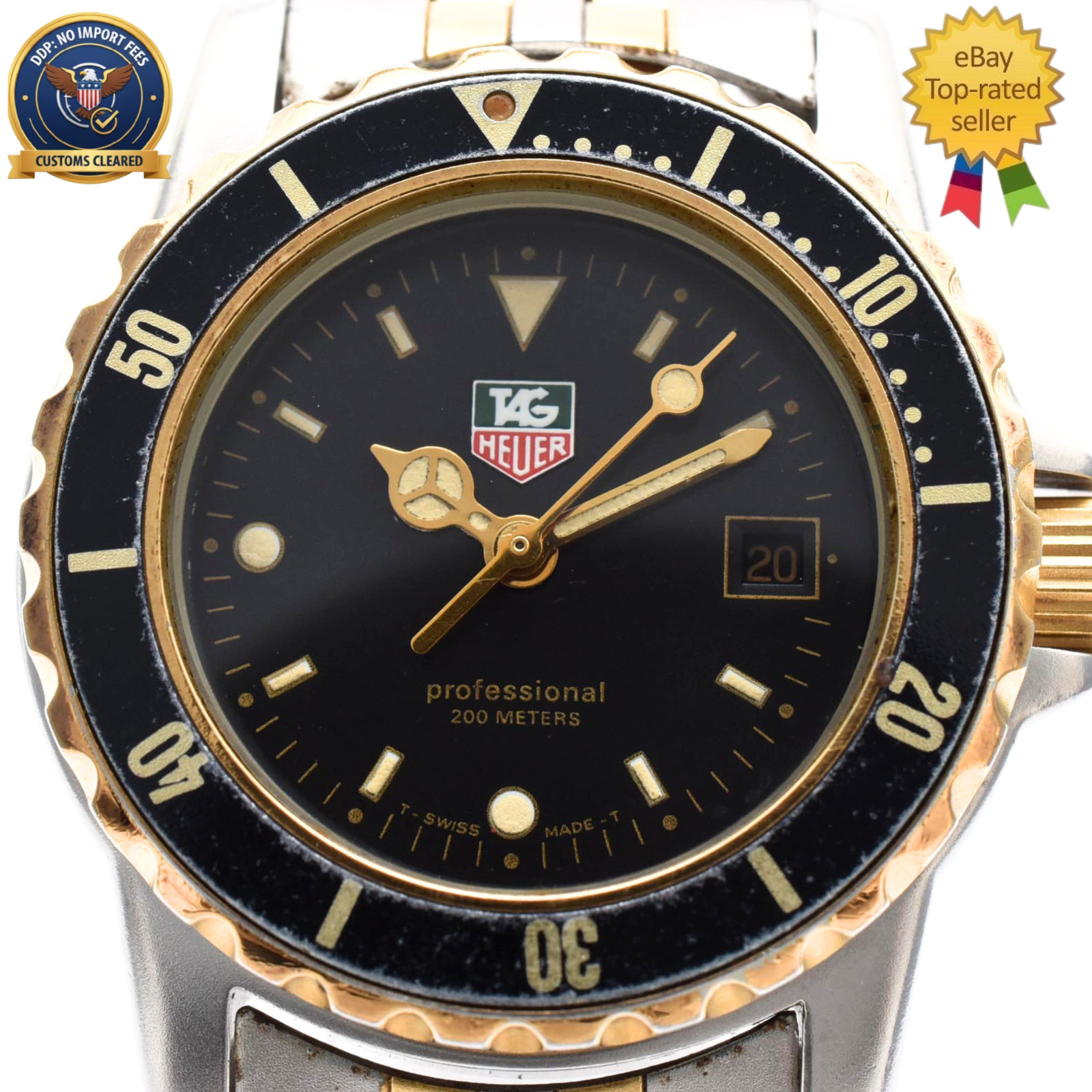▶️ [Exc+5] TAG HEUER 925.208G Professional Black Dial Quartz Women's Watch
