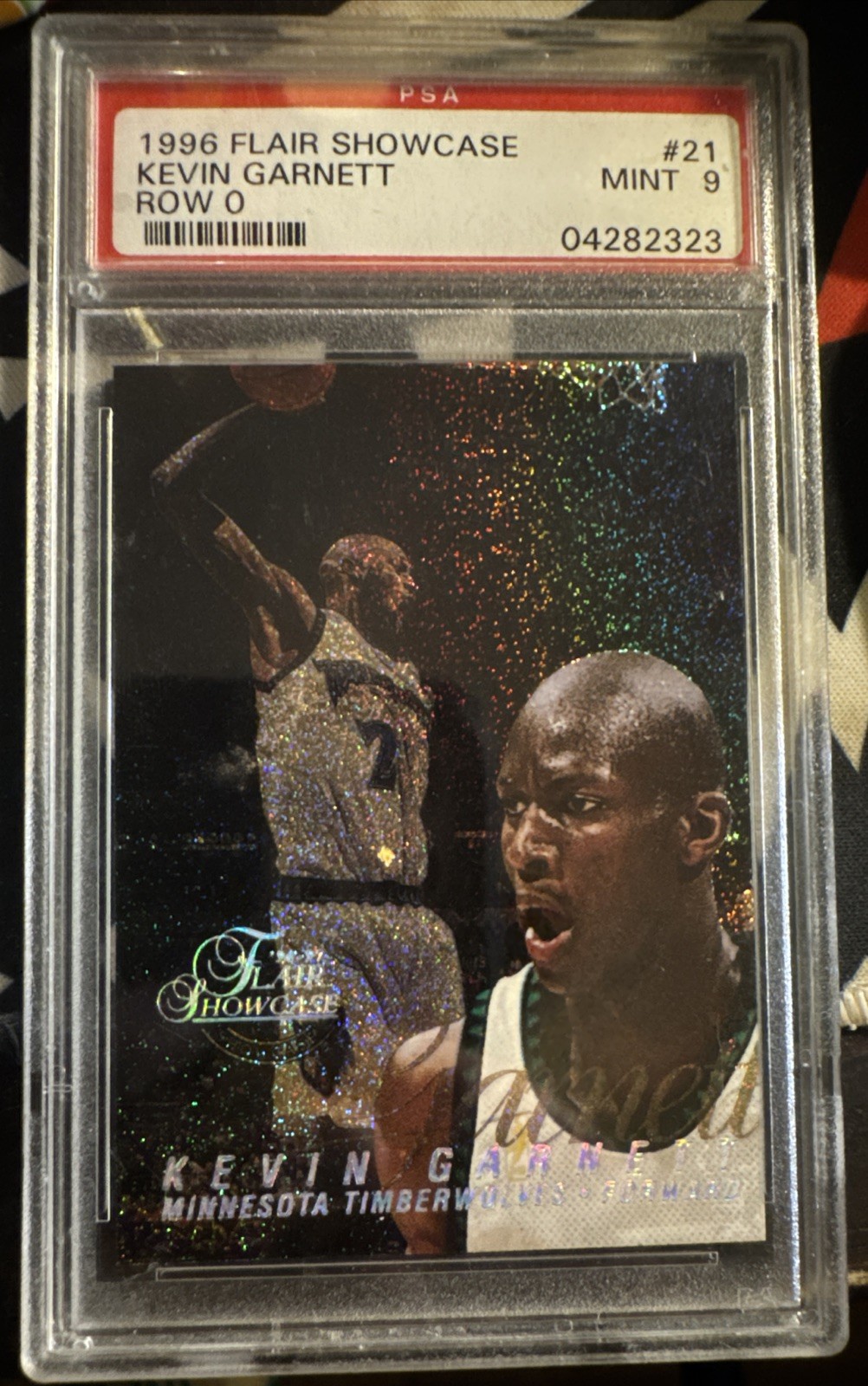 1996-97 Flair Showcase - Kevin Garnett #21 Row 0 PSA 9 Pop 21 SP Super Rare Set